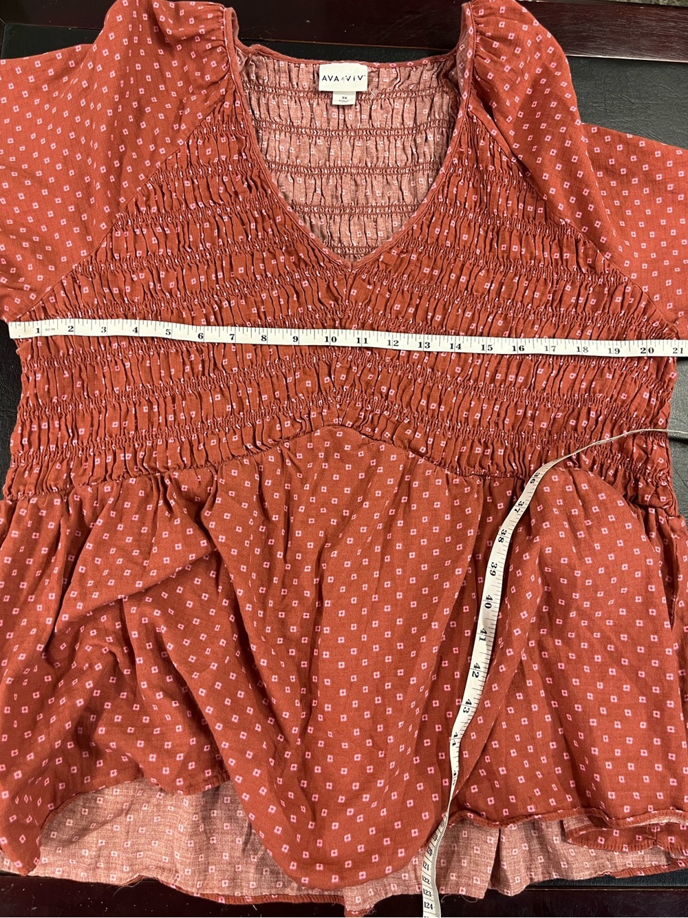 Ava & Viv smocked top size 3X - Picture 7 of 9
